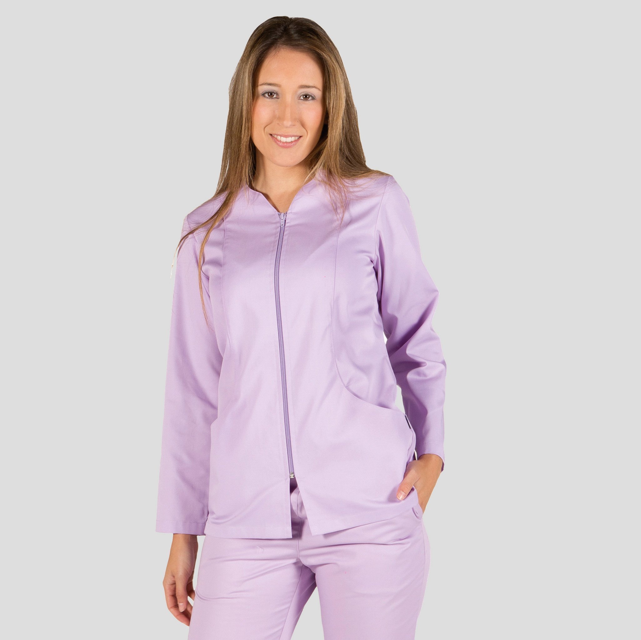 chaqueta sanitaria manga larga en sarga
